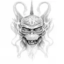 Harry Potter Death Eater tattoo inspired by Norse Mythology tattoo design idea