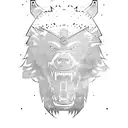 Samurai fighting bear tattoo design idea