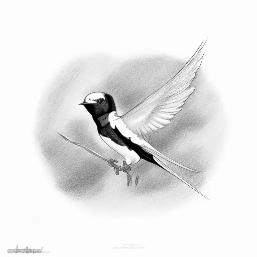 Swallow Bird tattoo design idea