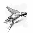 two Swallow Birds tattoo design idea