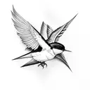 Swallow Bird tattoo design idea
