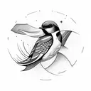 Swallow Bird tattoo design idea