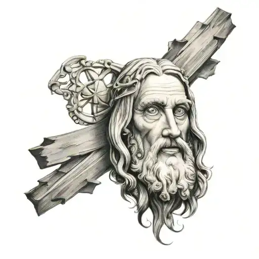 Inge Daughtery, Gary Daughtery, country Germany, involves Jesus.  tattoo design idea