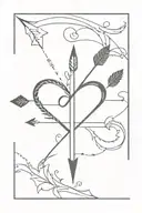 arrow with infinity heart tattoo design idea