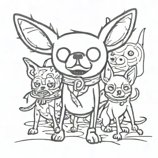 chihuahuas adventure time art  tattoo design idea