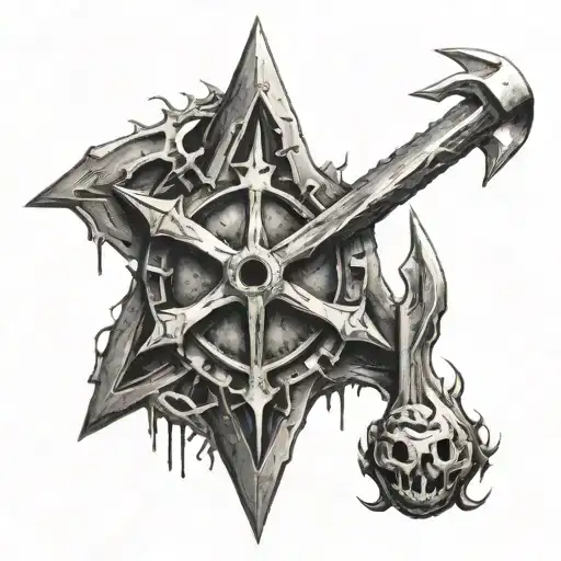 railroad spike tattoo design idea