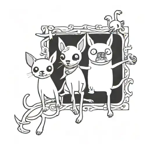 chihuahuas adventure time art  tattoo design idea