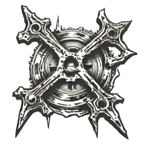 railroad spike simple tattoo design idea