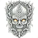 firewood bush fire tattoo design idea