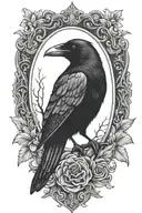 Blackout Raven tattoo design idea