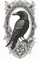 Blackout Raven tattoo design idea