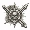 railroad spike tattoo design idea