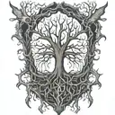 firewood bush fire tattoo design idea