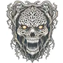 firewood bush fire tattoo design idea