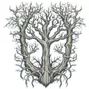 firewood bush fire tattoo design idea