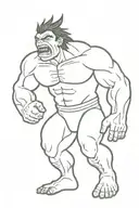 native american hulk monster angry tattoo design idea