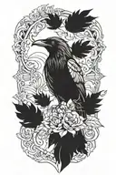 Blackout Raven tattoo design idea