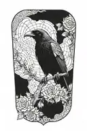 Blackout Raven tattoo design idea
