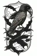 Blackout Raven tattoo design idea