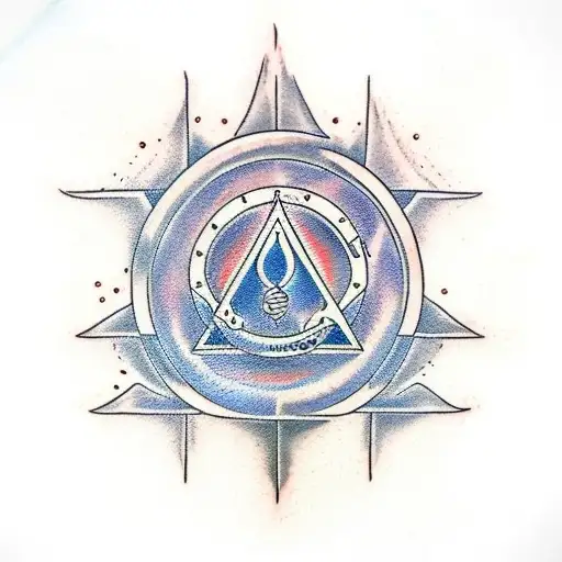 SYMBOL OF WATER IN ALCHEMY tattoo design idea