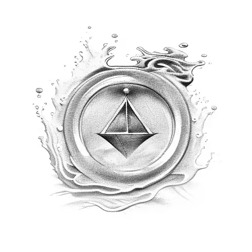SYMBOL OF WATER IN ALCHEMY tattoo design idea