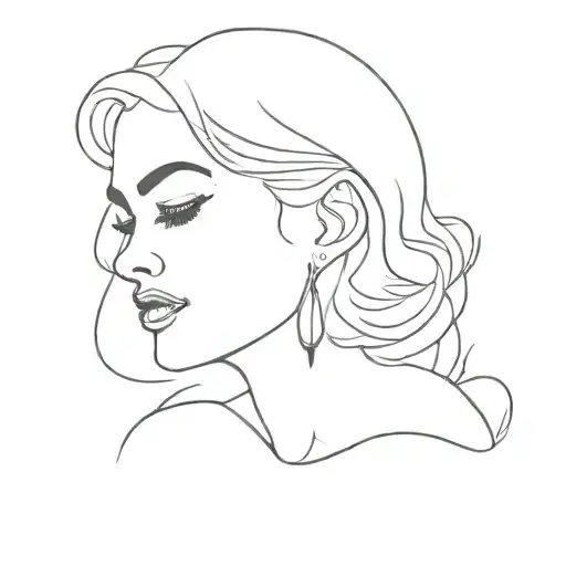 forever young woman tattoo design idea