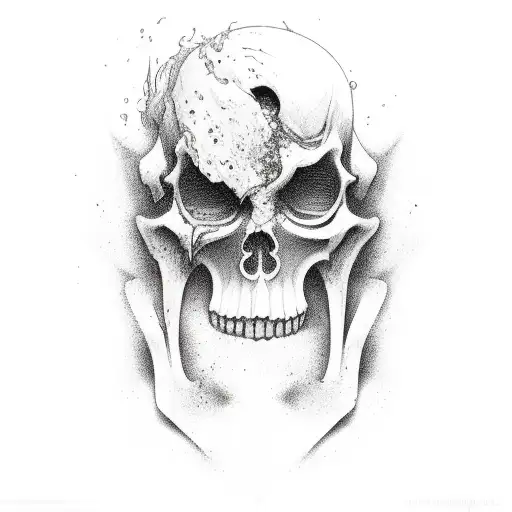 Hour glass made from the Grim Reaper with it broken and sand coming out tattoo design idea