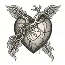 A heart-shaped basketball with a brain inside, representing the client's passion for basketball and mental health advocacy tattoo design idea