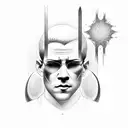 A spoon bending like in the Matrix tattoo design idea