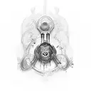 matrix with spoon  tattoo design idea
