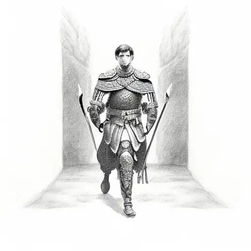 the man in the arena  tattoo design idea