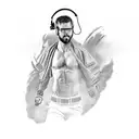 the man in the arena  tattoo design idea