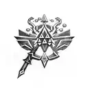 Legend of Zelda arrows tattoo design idea
