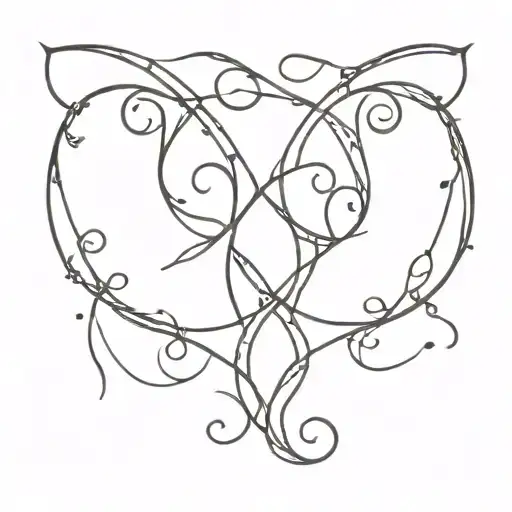 the names virginia and albert intertwined tattoo design idea