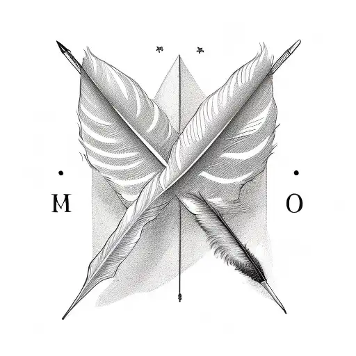 A quote from 'Gilmore Girls' in Latin, 'in omnia paratus', incorporated into a minimalist design of a feather pen, symbolizing the client's love for literature and the show tattoo design idea