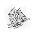 wing neck tattoo design idea