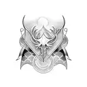 wing neck tattoo design idea