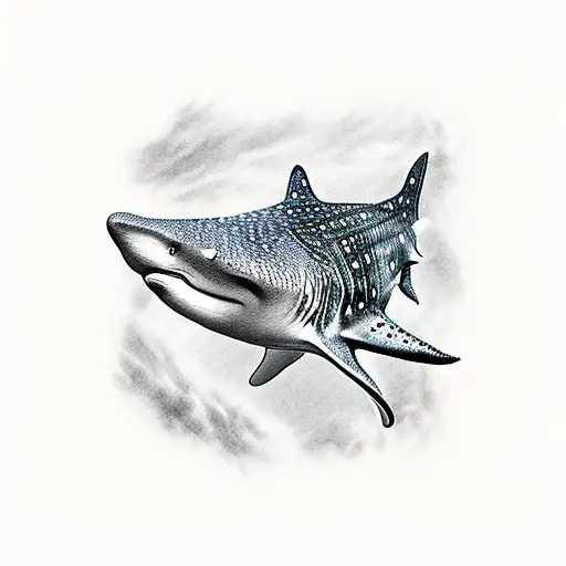 whale shark, octopus, manta ray under the sea tattoo design idea