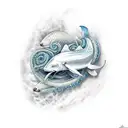 sea animals  tattoo design idea