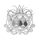 sol e lua tattoo design idea