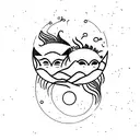 sol e lua tattoo design idea