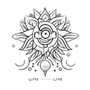 sol e lua tattoo design idea