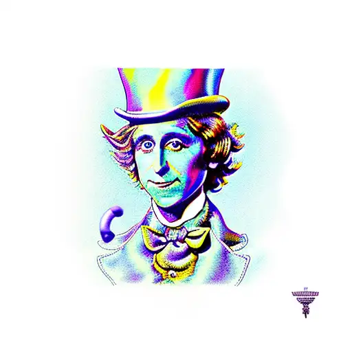 willy wonka tattoo design idea