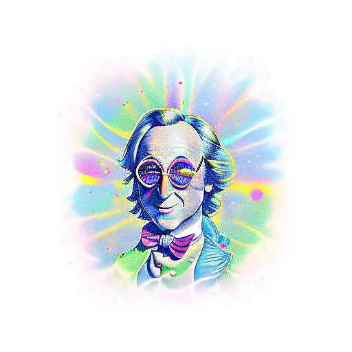 willy wonka tattoo design idea