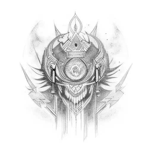 turkic paganism aggressive far right tattoo design idea