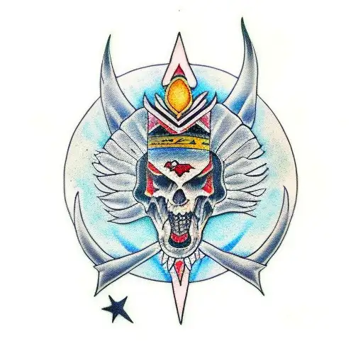 turkic paganism aggressive far right tattoo design idea