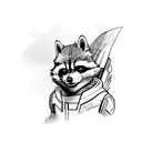 rocket from guardians of galaxy tattoo design idea
