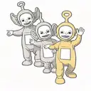 Teletubbie tattoo design idea