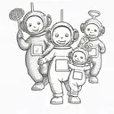 Teletubbie tattoo design idea