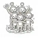 Teletubbies tattoo design idea